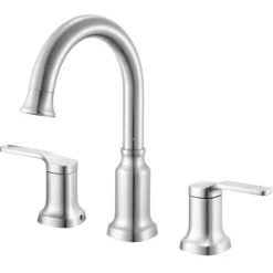 Ruvati Arti Widespread Bathroom Faucet, Brushed Nickel, Lever, RVF5233BN