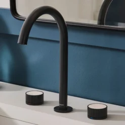 Ruvati Athena Widespread Bathroom Faucet, Matte Black, Knob, RVF5232MB