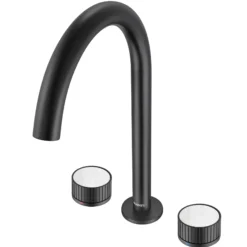Ruvati Athena Widespread Bathroom Faucet, Matte Black, Knob, RVF5232MB