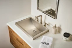Ruvati Barolo Widespread Bathroom Faucet, Brushed Nickel, Lever, RVF5236BN