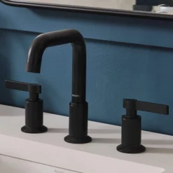 Ruvati Barolo Widespread Bathroom Faucet, Matte Black, Lever, RVF5236MB