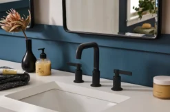 Ruvati Barolo Widespread Bathroom Faucet, Matte Black, Lever, RVF5236MB