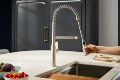 Ruvati Bianca Pre-Rinse Kitchen Faucet, Stainless Steel, Single Lever, RVF1233BN