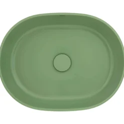 Ruvati Canali 19-inch Avocado Lime Green epiStone Solid Surface Bathroom Vessel Sink, RVB2119GN