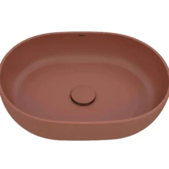 Ruvati Canali 19-inch Sedona Clay Pink epiStone Solid Surface Bathroom Vessel Sink, RVB2119TL