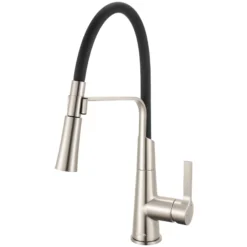 Ruvati Carina Kitchen Faucet, Stainless Steel, Single Lever, RVF1242BN