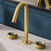Ruvati Chrono Widespread Bathroom Faucet, Brushed Gold, Knob, RVF5234SG