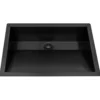 Ruvati Cresta 20 x 14 inch Gunmetal Black Stainless Steel Undermount Ramp Bathroom Sink Stainless Steel, 16, RVH6140BL