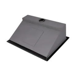 Ruvati Cresta 20 x 14 inch Gunmetal Black Stainless Steel Undermount Ramp Bathroom Sink Stainless Steel, 16, RVH6140BL