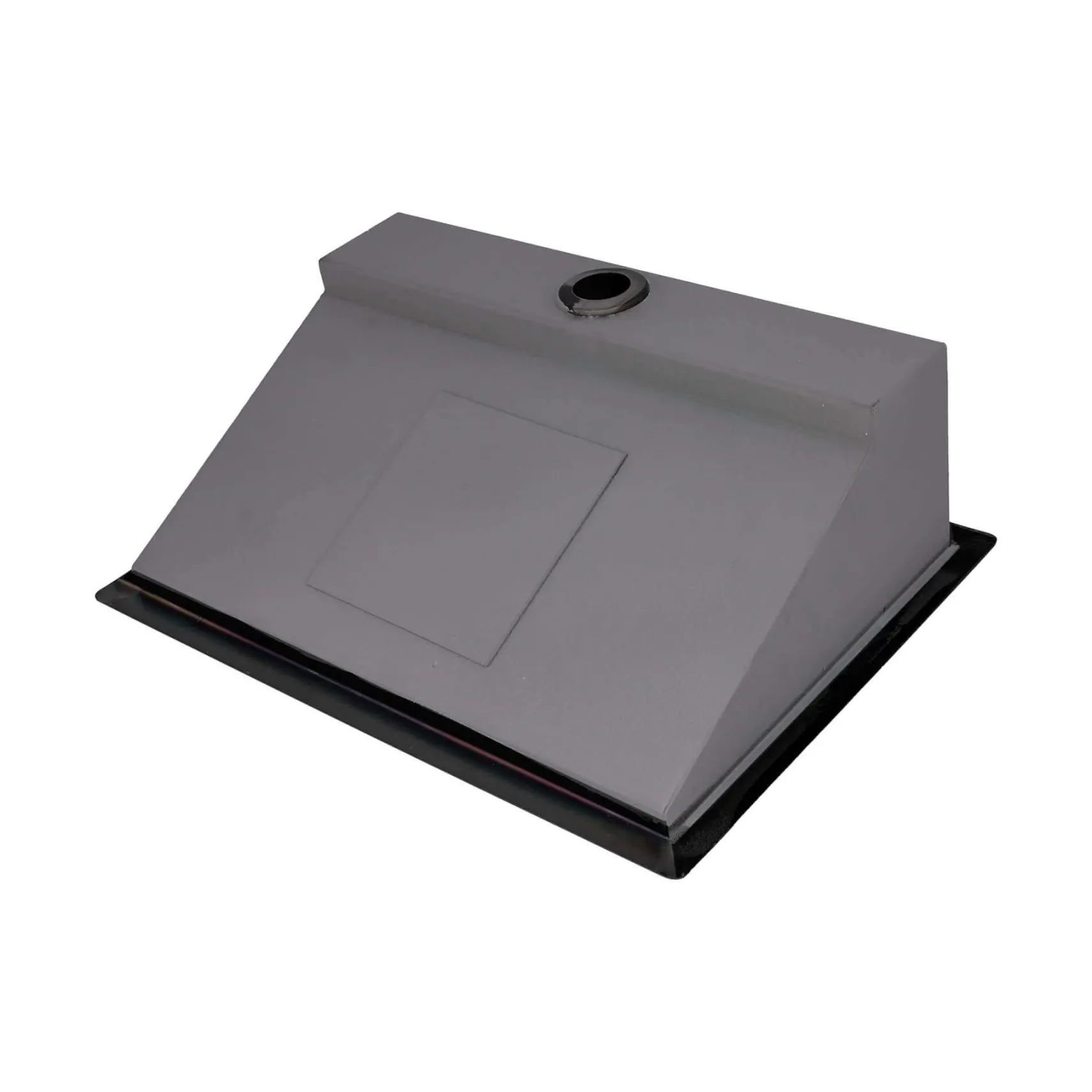 Ruvati Cresta 20 x 14 inch Gunmetal Black Stainless Steel Undermount Ramp Bathroom Sink Stainless Steel, 16, RVH6140BL