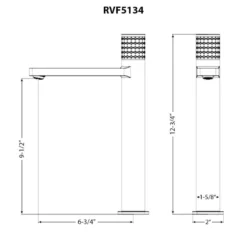 Ruvati Emilio Vessel Bathroom Faucet, Brushed Nickel, Single Lever, RVF5134BN