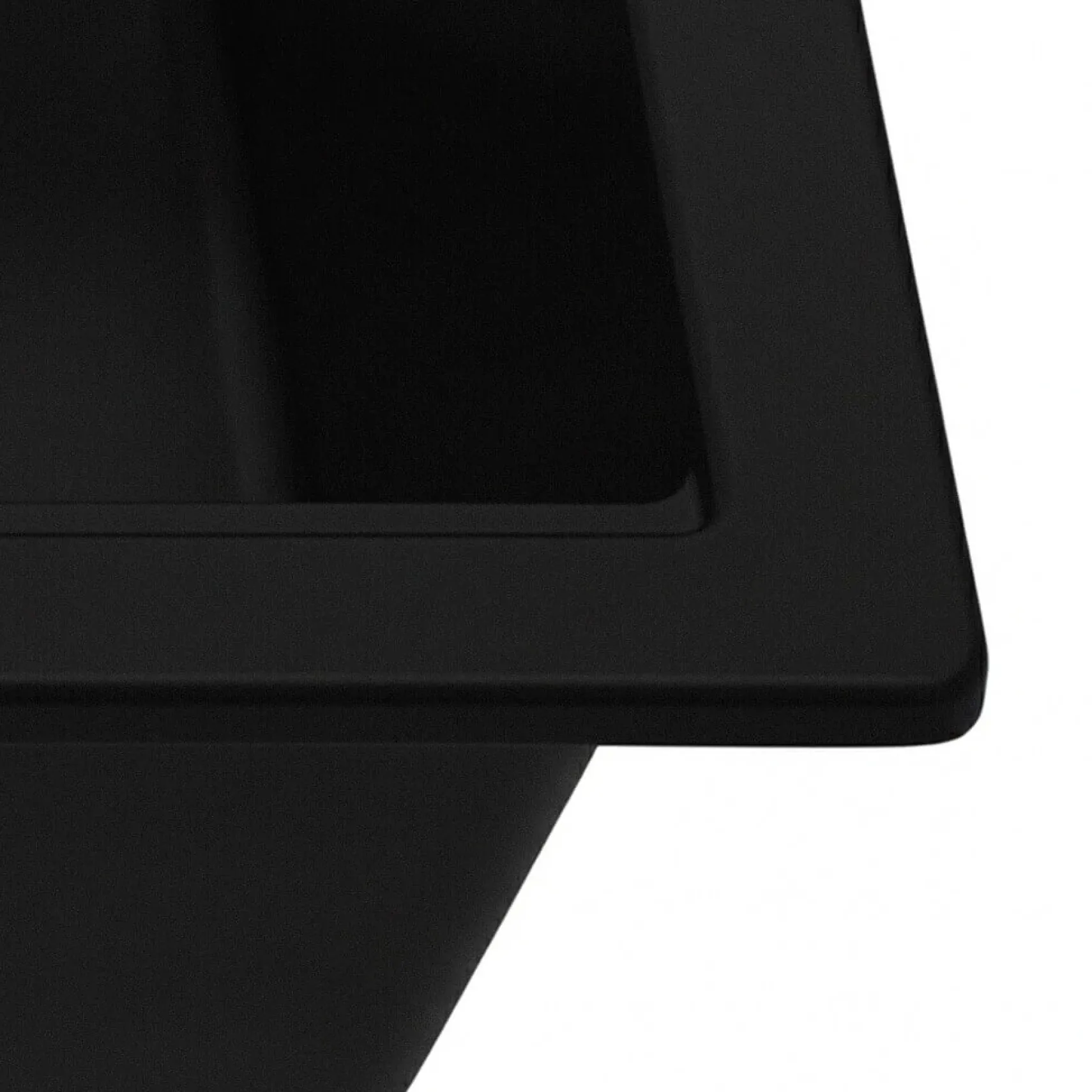 Ruvati epiGranite 33" Drop In Granite Composite Workstation Kitchen Sink, Midnight Black, RVG1083BK