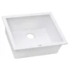 Ruvati epiGranite 21" Rectangle Granite Composite Workstation Bar/Prep Sink, Arctic White Matte, RVG2021WH