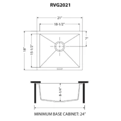 Ruvati epiGranite 21" Rectangle Granite Composite Workstation Bar/Prep Sink, Arctic White Matte, RVG2021WH