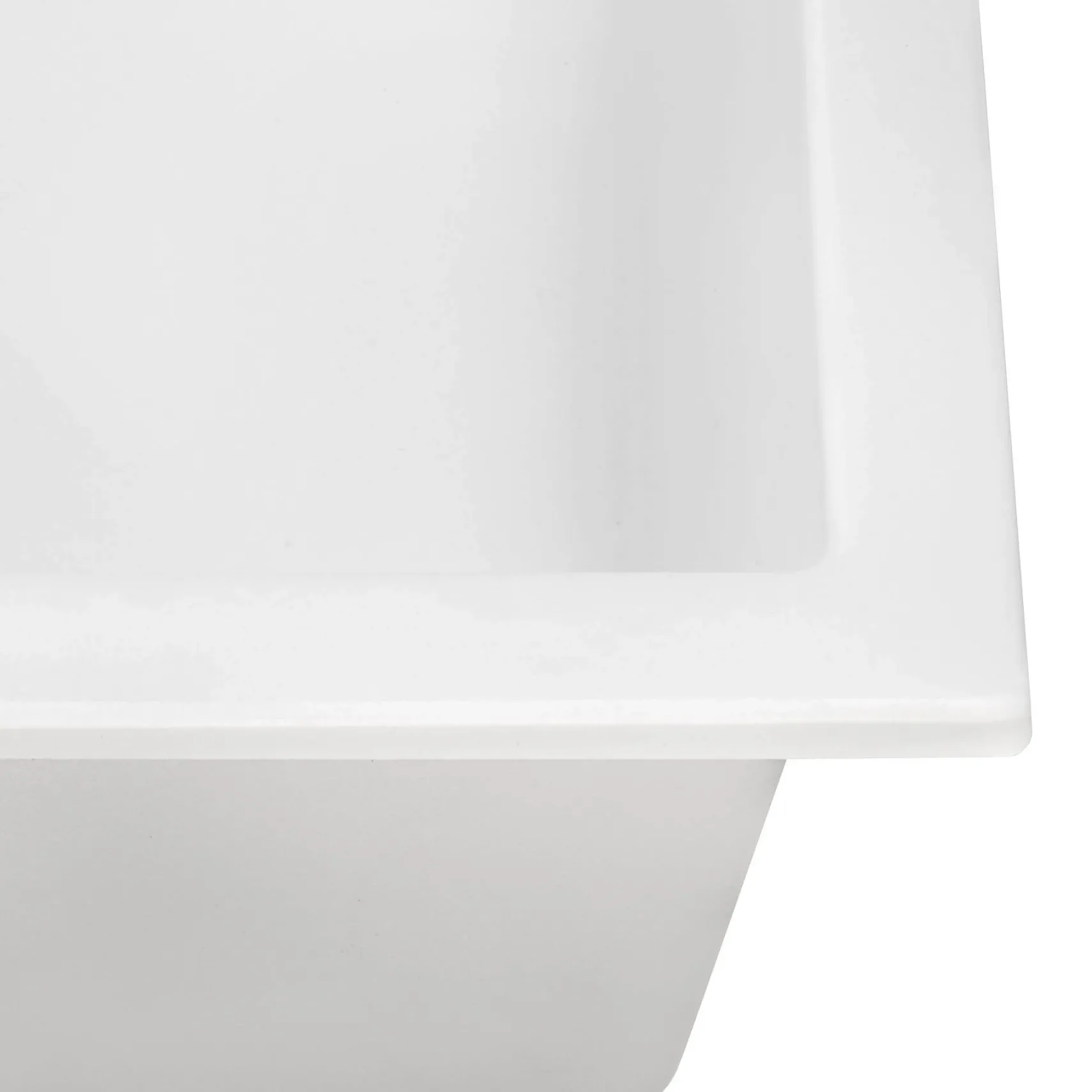 Ruvati epiGranite 21" Rectangle Granite Composite Workstation Bar/Prep Sink, Arctic White Matte, RVG2021WH