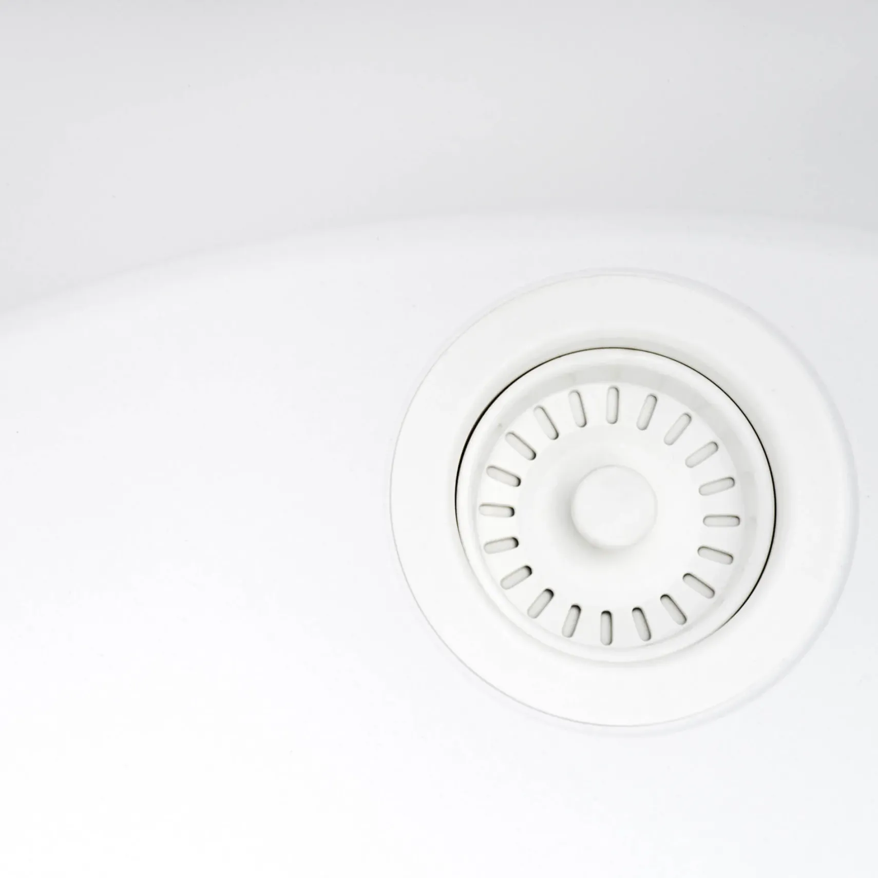 Ruvati epiGranite 33" Undermount Granite Composite Kitchen Sink, 50/50 Low Divide Double Bowl, Arctic White, RVG2385WH