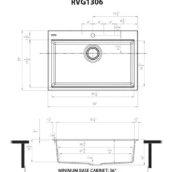 Ruvati epiStage 33-inch Granite Composite Workstation Drop-in Topmount Kitchen Sink Espresso, RVG1306ES