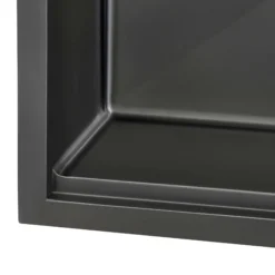 Ruvati Giana 15 inch Gunmetal Black Stainless Steel Workstation Wet Bar Sink Drop-in Topmount, 16, RVH8215BL