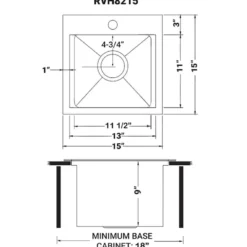 Ruvati Giana 15 inch Polished Brass Matte Gold Stainless Steel Workstation Wet Bar Sink Drop-in Topmount, 16, Matte Gold Satin Brass, RVH8215GG