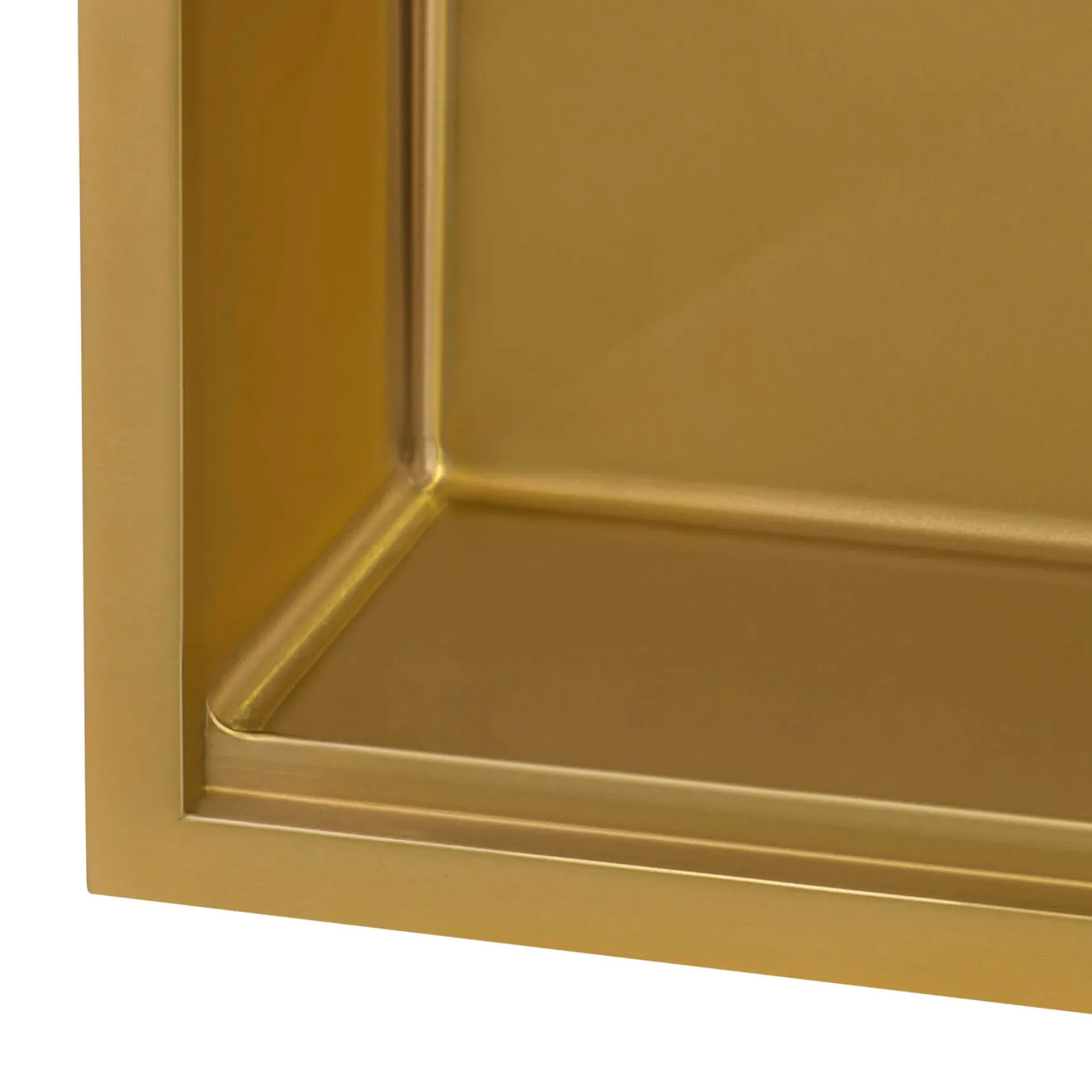 Ruvati Giana 15 inch Polished Brass Matte Gold Stainless Steel Workstation Wet Bar Sink Drop-in Topmount, 16, Matte Gold Satin Brass, RVH8215GG