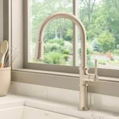 Ruvati Idris Pull Down Kitchen Faucet, Stainless Steel, Single Lever, RVF1239BN