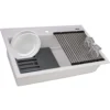 Ruvati 31-inch epiCube Granite Composite Workstation Drop-in Topmount Kitchen Sink Matte White, RVG1631WH