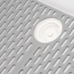 Ruvati 25-inch epiRock Workstation Warm White Undermount Laundry Sink, Composite, RVG2321WB