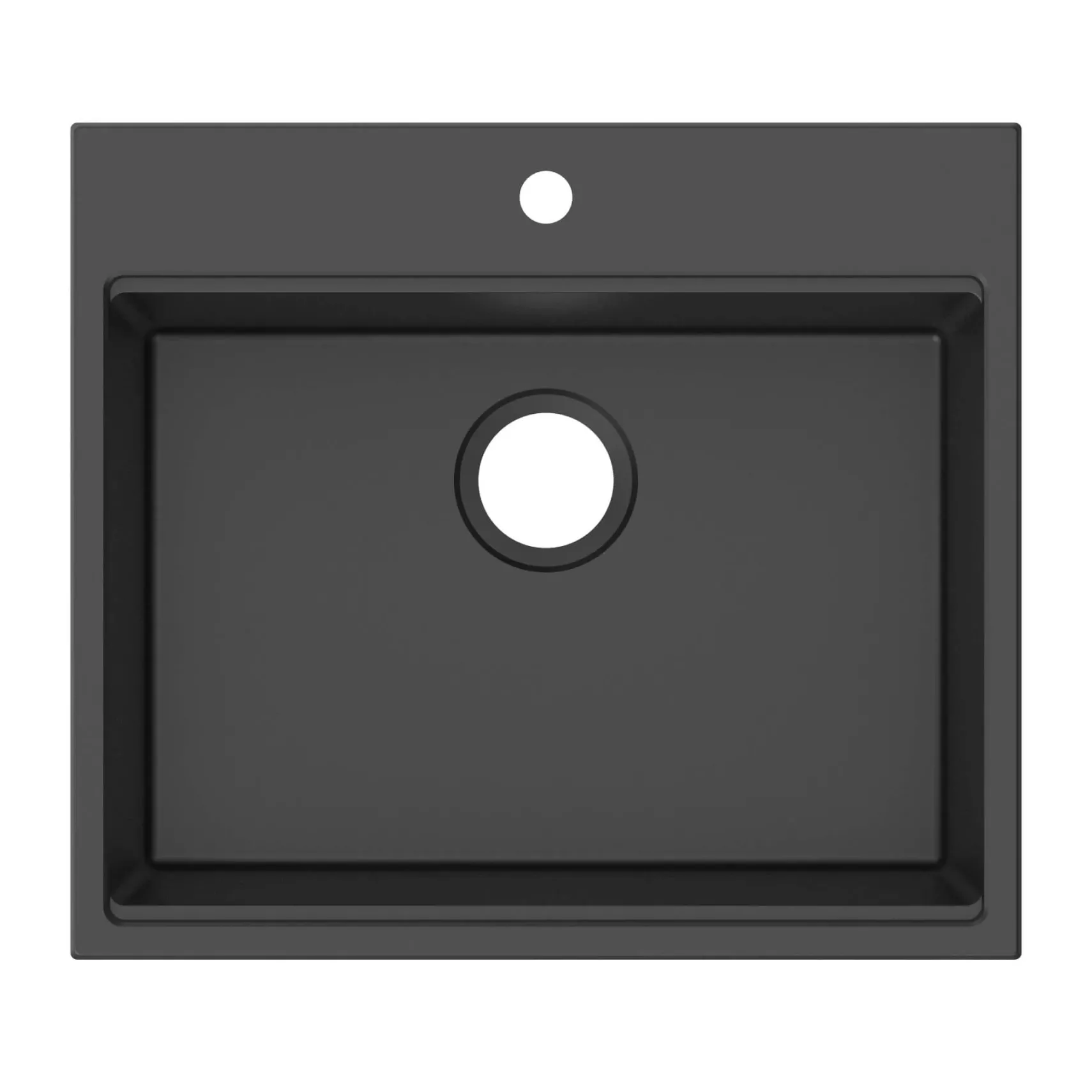 Ruvati 25-inch epiRock Workstation Charcoal Black Topmount Laundry Sink, Composite, RVG1321CK