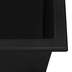 Ruvati 25-inch epiRock Workstation Charcoal Black Topmount Laundry Sink, Composite, RVG1321CK