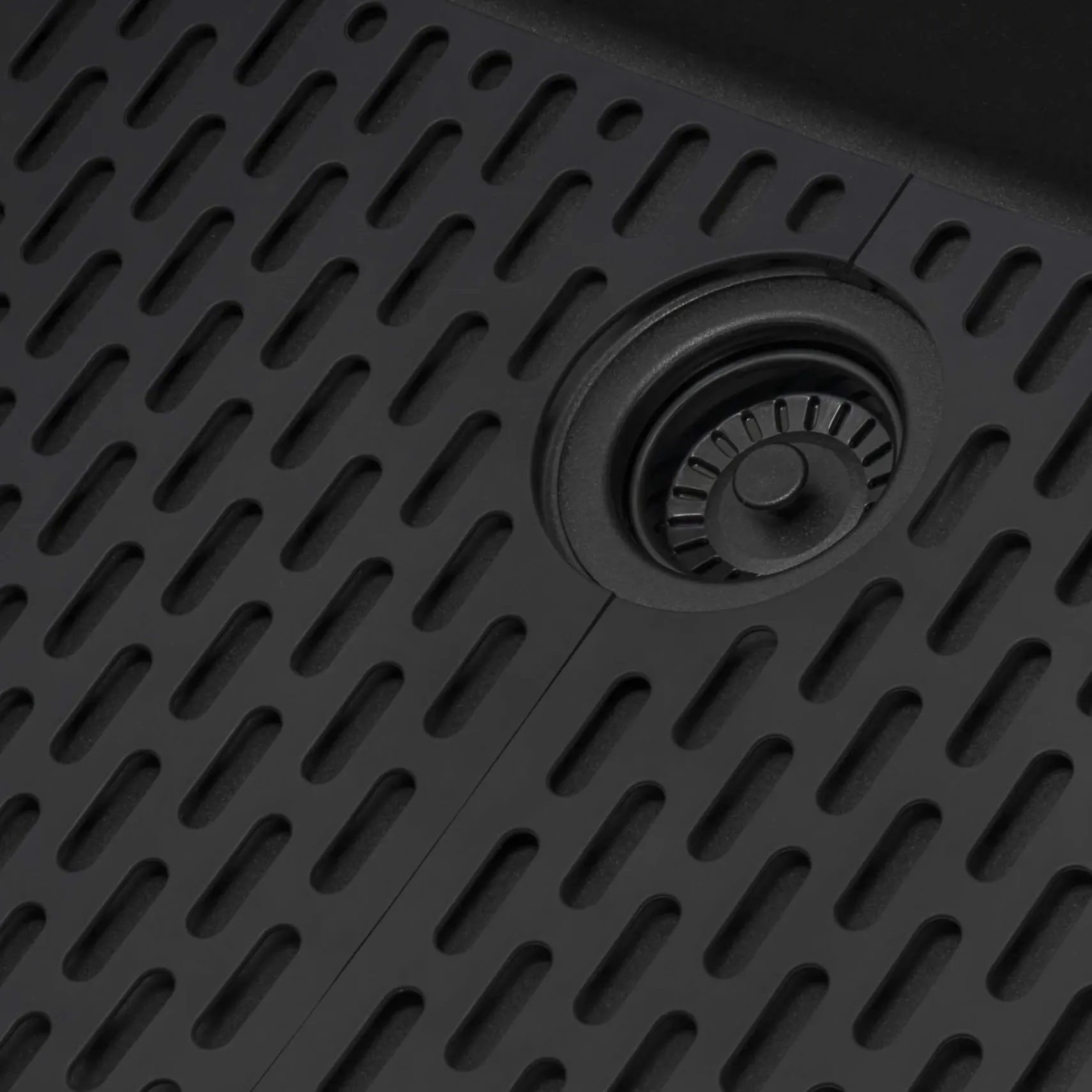 Ruvati 25-inch epiRock Workstation Charcoal Black Topmount Laundry Sink, Composite, RVG1321CK
