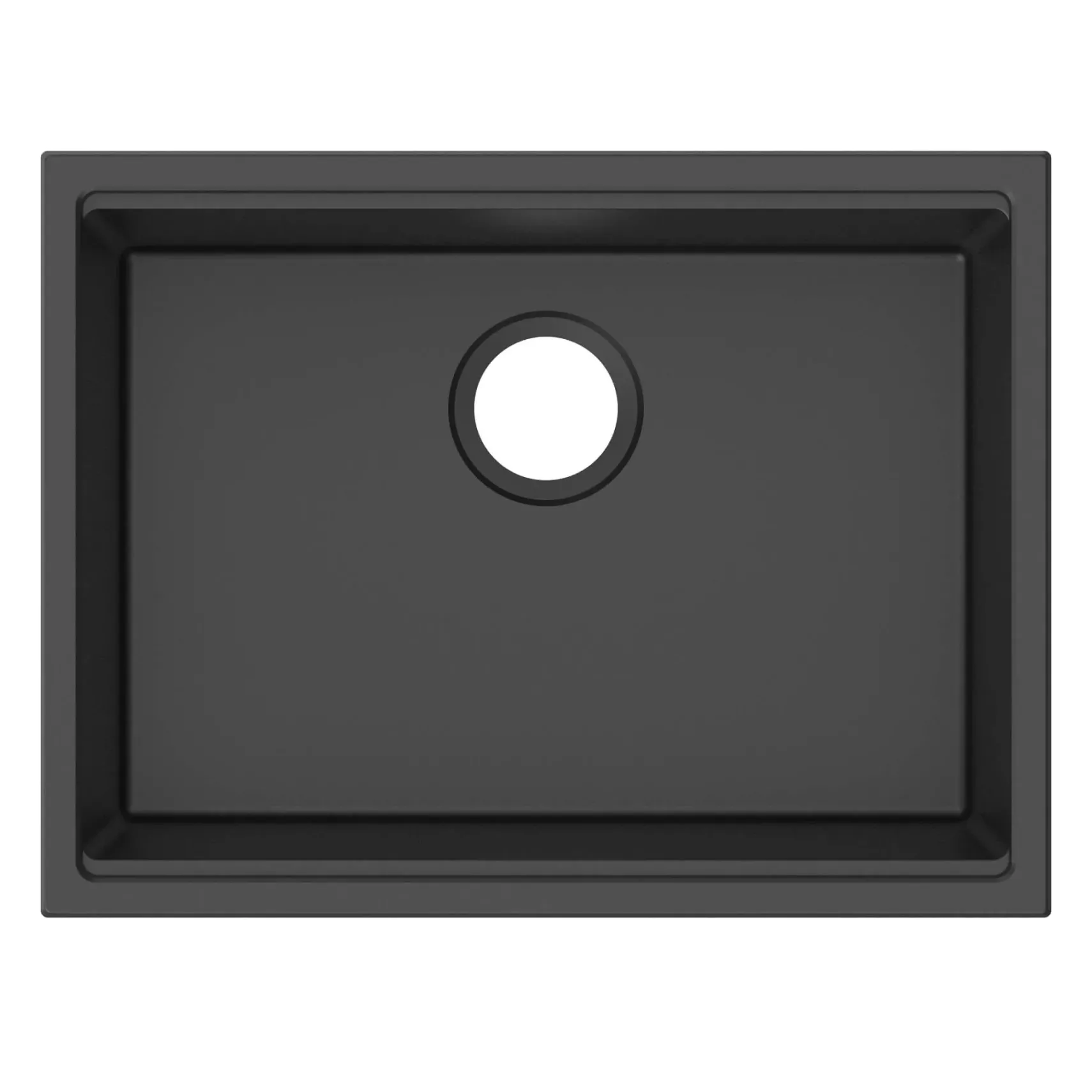 Ruvati 25-inch epiRock Workstation Charcoal Black Undermount Laundry Sink, Composite, RVG2321CK