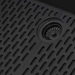 Ruvati 25-inch epiRock Workstation Charcoal Black Undermount Laundry Sink, Composite, RVG2321CK