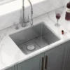 Ruvati Modena 18" Undermount Rectangle Stainless Steel Bar/Prep Sink, 16 Gauge, RVM5916