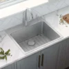 Ruvati Modena 21-inch Drop-in Topmount Bar Prep Kitchen Sink 16 Gauge Stainless Steel Single Bowl, 16, RVM5021