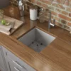Ruvati Nesta 15" Undermount Square Stainless Steel Bar/Prep Sink, 16 Gauge, Zero Radius, RVH7115