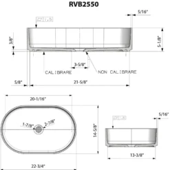 Ruvati Omnia 23-inch Matte White epiStone Solid Surface Modern Bathroom Vessel Sink, RVB2550WH