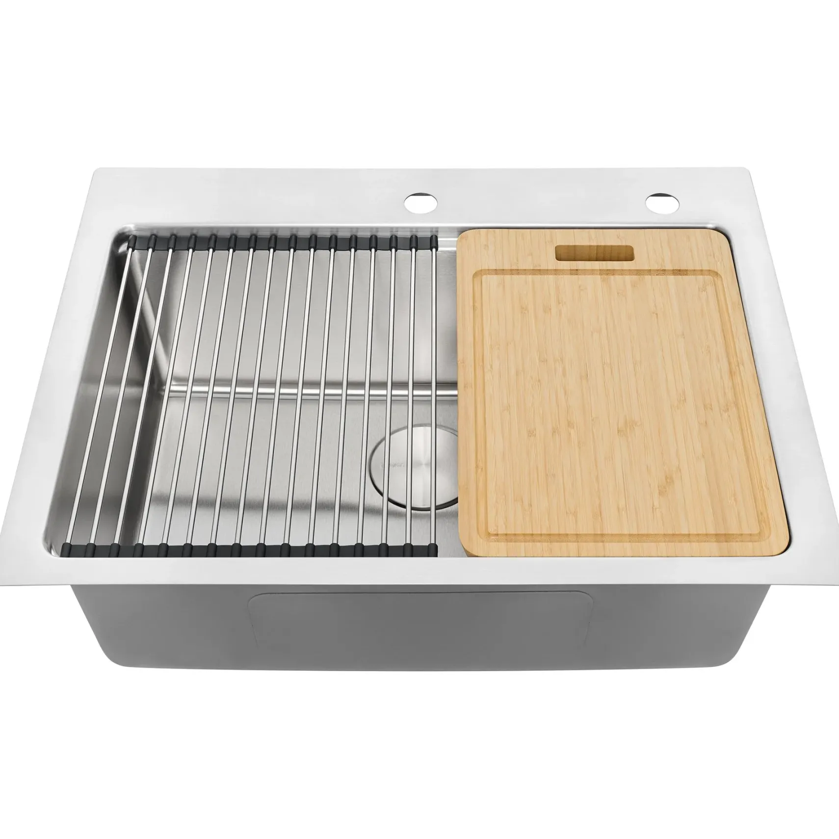 Ruvati Renaro 28" Drop In Stainless Steel Workstation Kitchen Sink, RVM5228