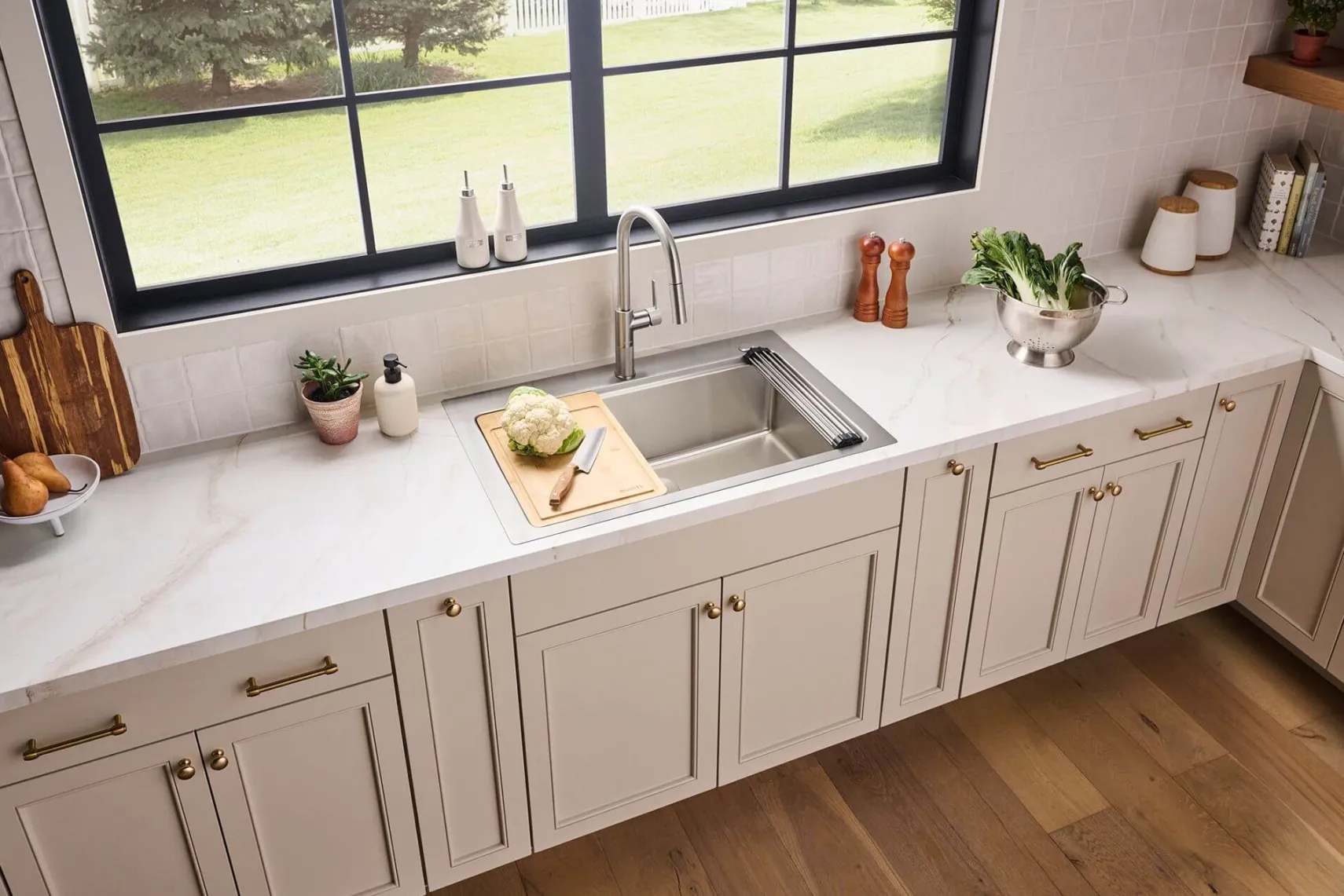 Ruvati Renaro 33" Drop In Stainless Steel Workstation Kitchen Sink, RVM5233