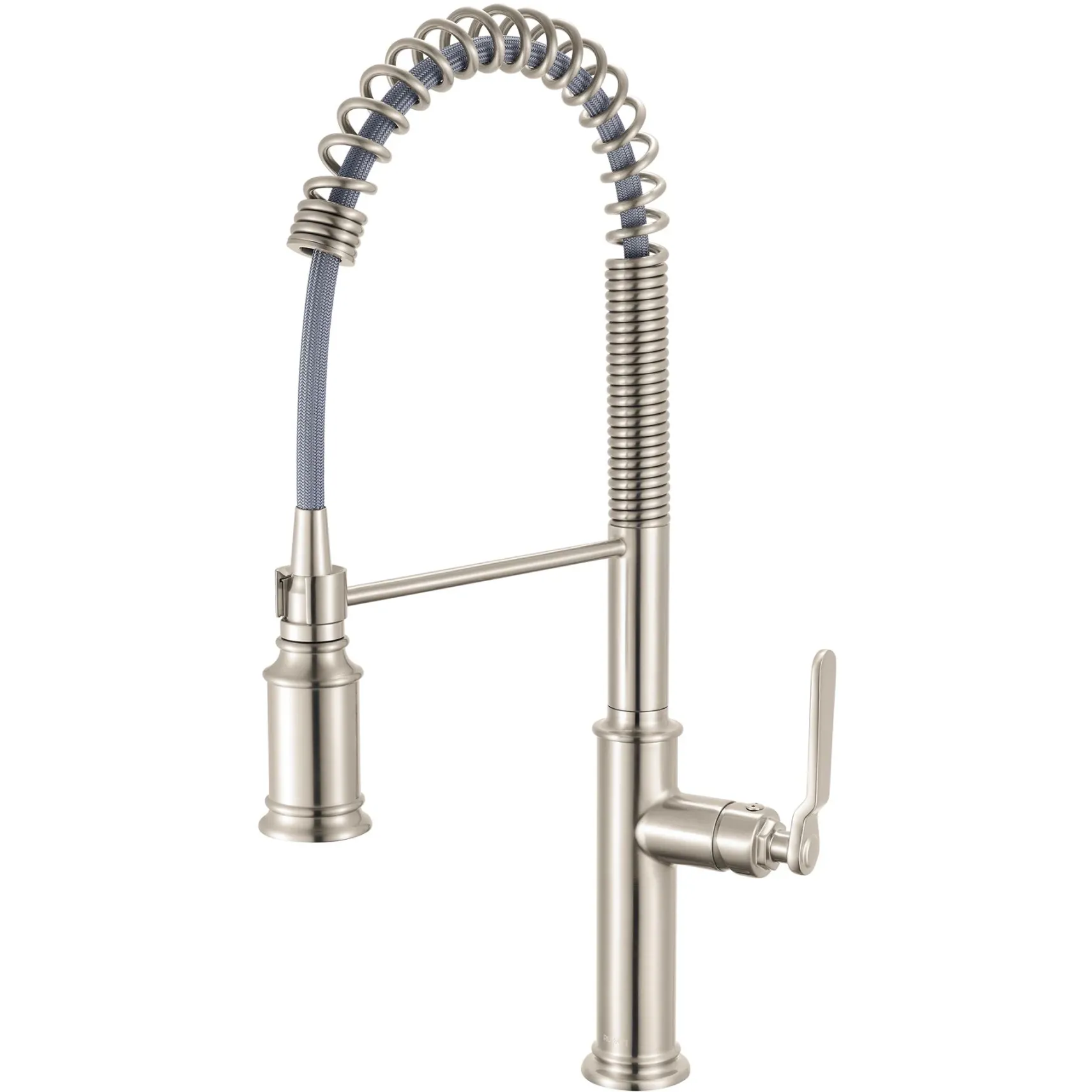 Ruvati Seneca Pull Down Industrial Pre-Rinse High Arc Kitchen Faucet, Stainless Steel, Single Lever, RVF1238BN