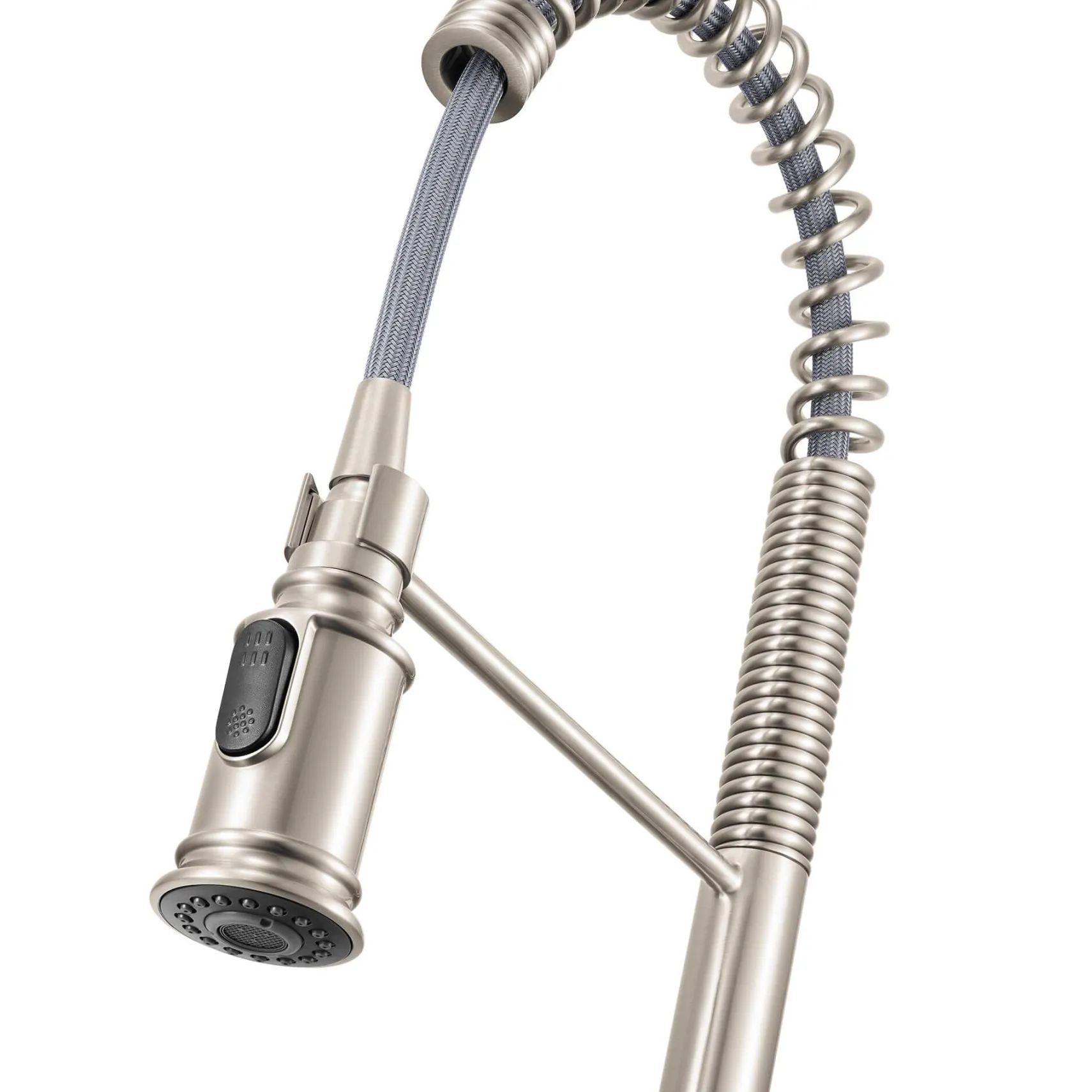 Ruvati Seneca Pull Down Industrial Pre-Rinse High Arc Kitchen Faucet, Stainless Steel, Single Lever, RVF1238BN