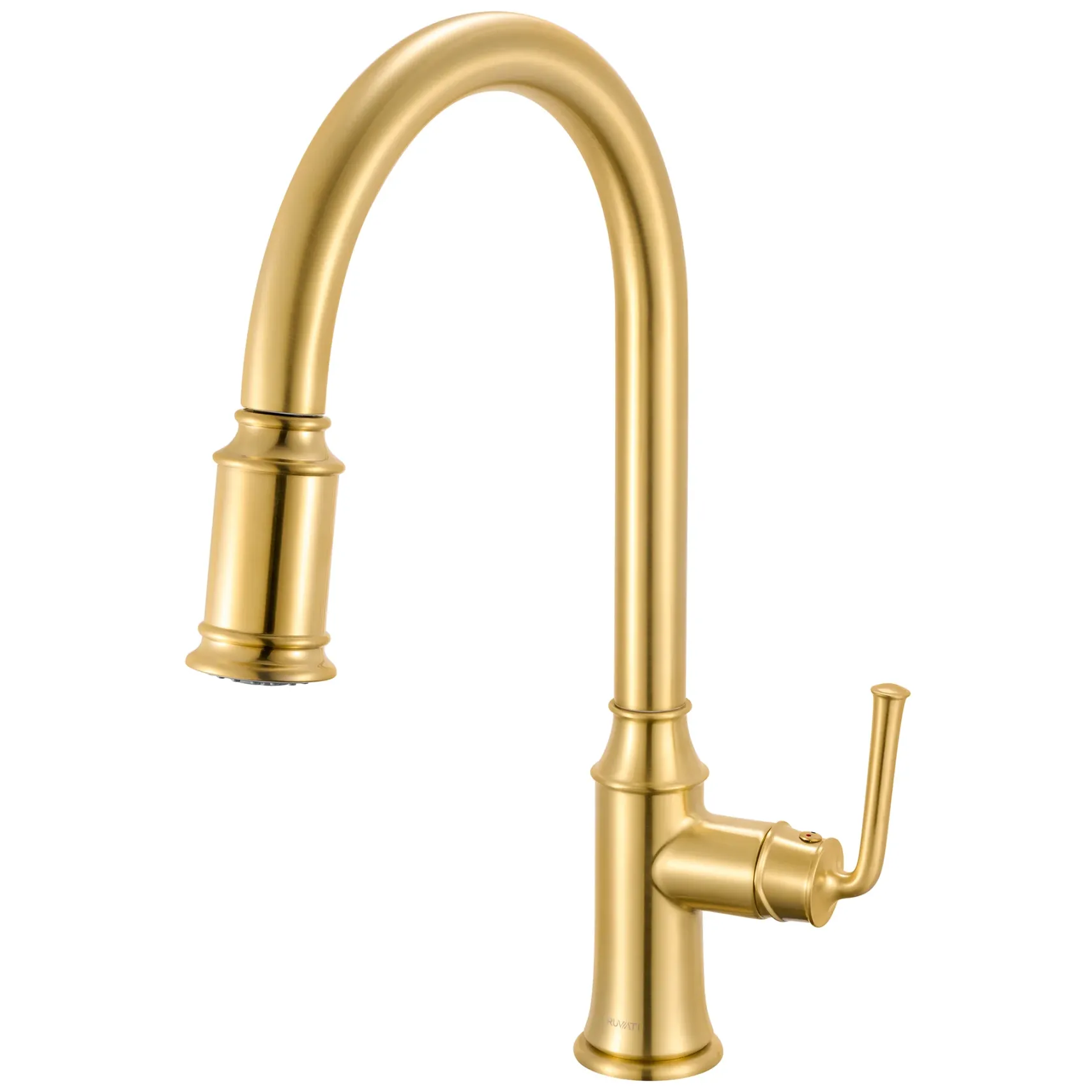 Ruvati Simoni Pull Down Kitchen Faucet, Brushed Gold, Single Lever, RVF1234SG