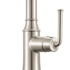 Ruvati Simoni Pull Down Pull Out Gooseneck Kitchen Faucet, Stainless Steel, Single Lever, RVF1234BN