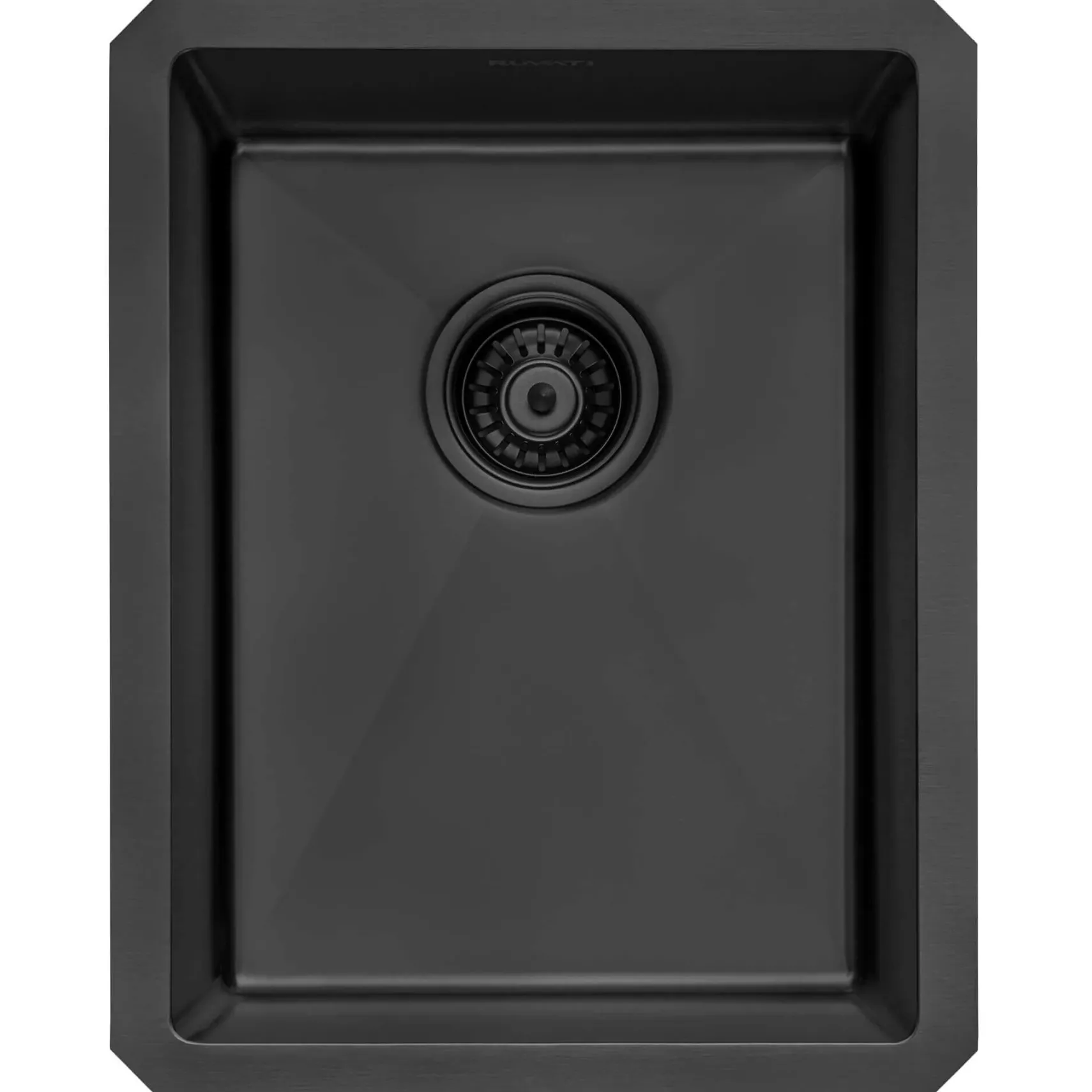 Ruvati Terraza 14-inch Gunmetal Black Stainless Steel Undermount Bar Prep Sink, 16, RVH7114BL