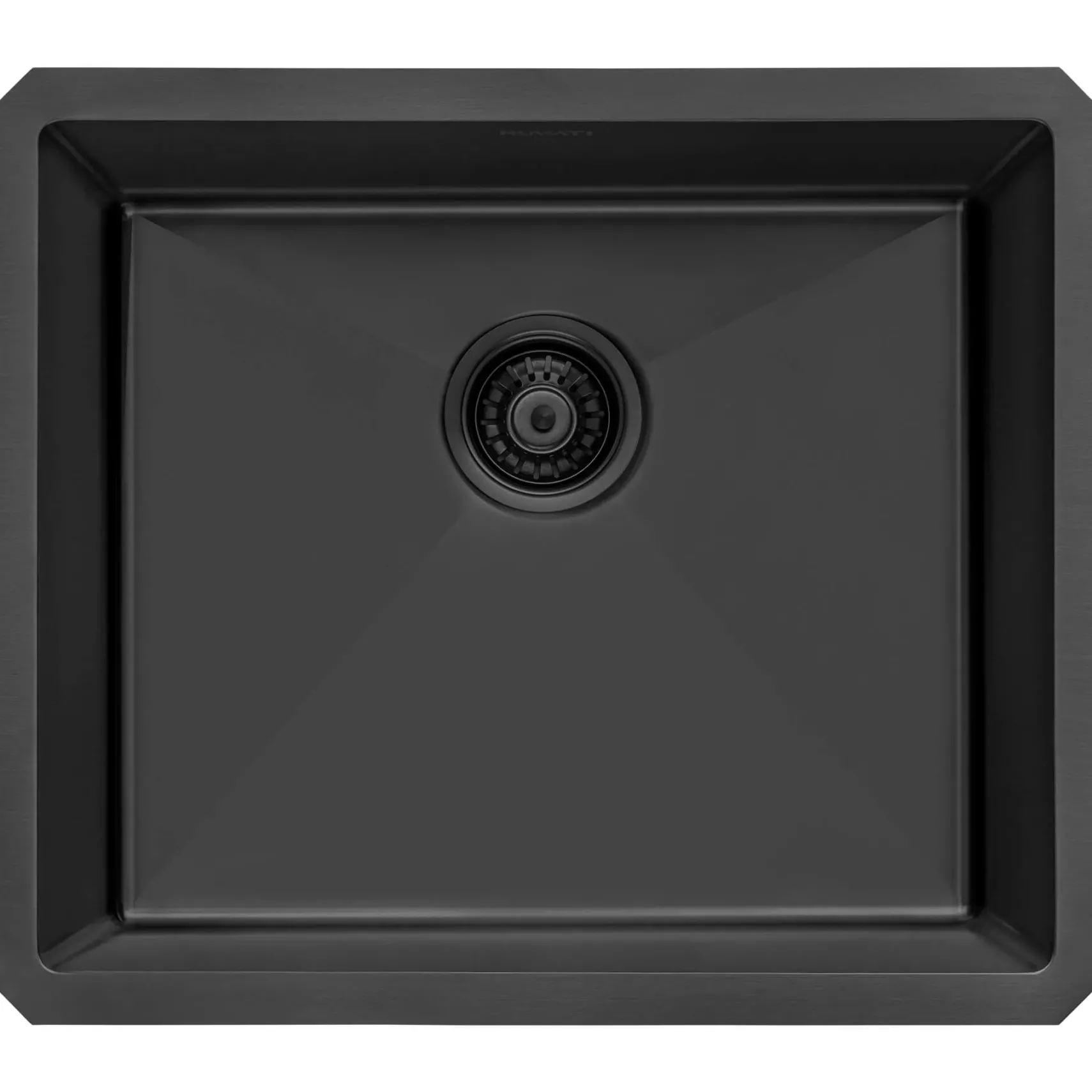 Ruvati Terraza 21-inch Gunmetal Black Stainless Steel Undermount Bar Prep Kitchen Sink, 16, RVH7121BL