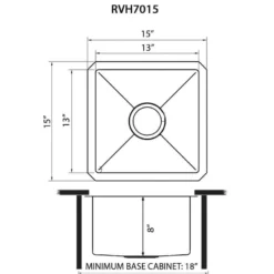 Ruvati Terraza 15-inch Polished Brass Matte Gold Stainless Steel Undermount Bar Prep 16 Gauge Kitchen Sink, 16, Matte Gold Satin Brass, RVH7015GG