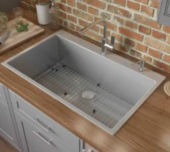 Ruvati Tirana Pro 27 x 20 inch Drop-in 16 Gauge Stainless Steel Rounded Corners Topmount Kitchen Sink Single Bowl, 16, RVH8017