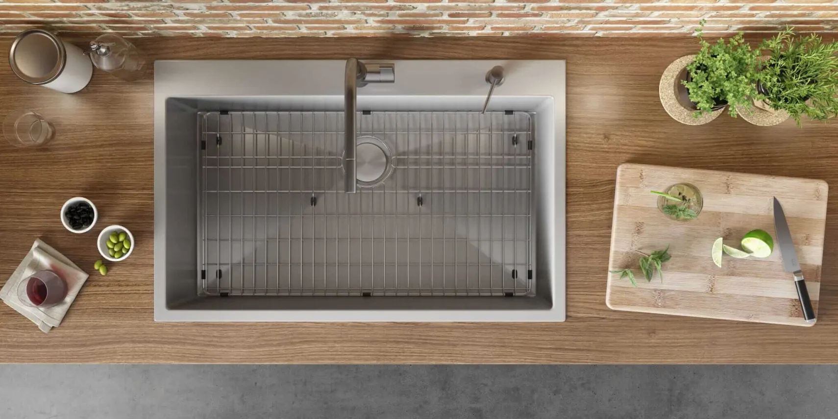 Ruvati Tirana Pro 27 x 20 inch Drop-in 16 Gauge Stainless Steel Rounded Corners Topmount Kitchen Sink Single Bowl, 16, RVH8017