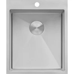Ruvati Topmount Laundry Utility Sink 18 x 22 x 12 inch Rounded Corners Deep 16 Gauge Stainless Steel, RVU6018