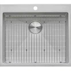 Ruvati Topmount Laundry Utility Sink 25 x 22 x 12 inch Rounded Corners Deep 16 Gauge Stainless Steel, RVU6015