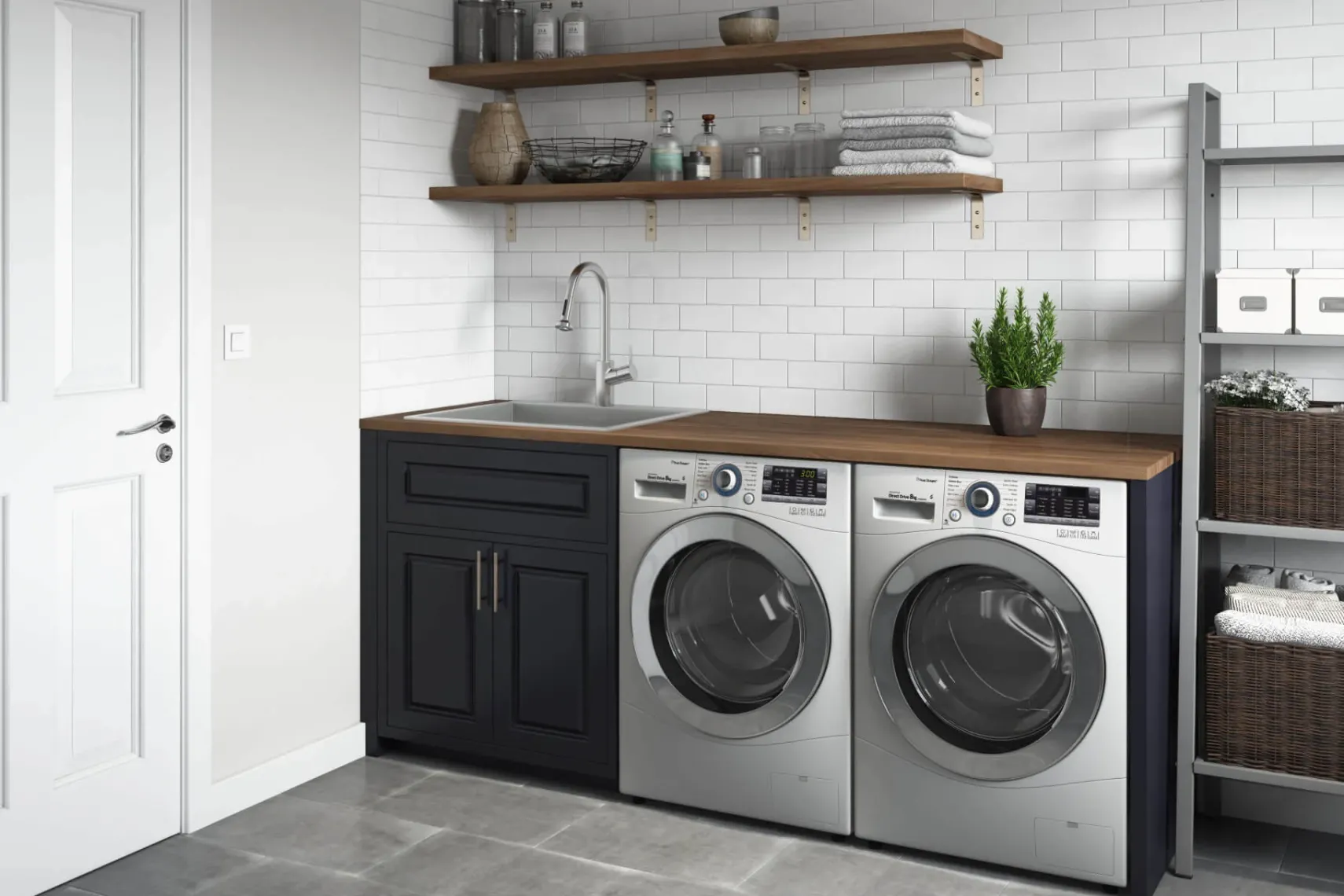 Ruvati Topmount Laundry Utility Sink 25 x 22 x 12 inch Rounded Corners Deep 16 Gauge Stainless Steel, RVU6015
